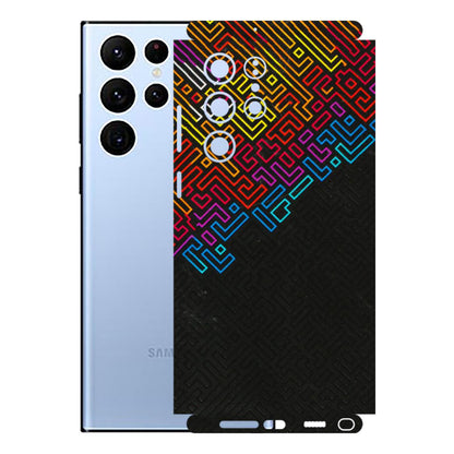 Samsung A/S Series Phone Skins (All Models) - Dotme Pattern Art - 3D Embossed Finish (L-121) Samsung Galaxy S22 Ultra