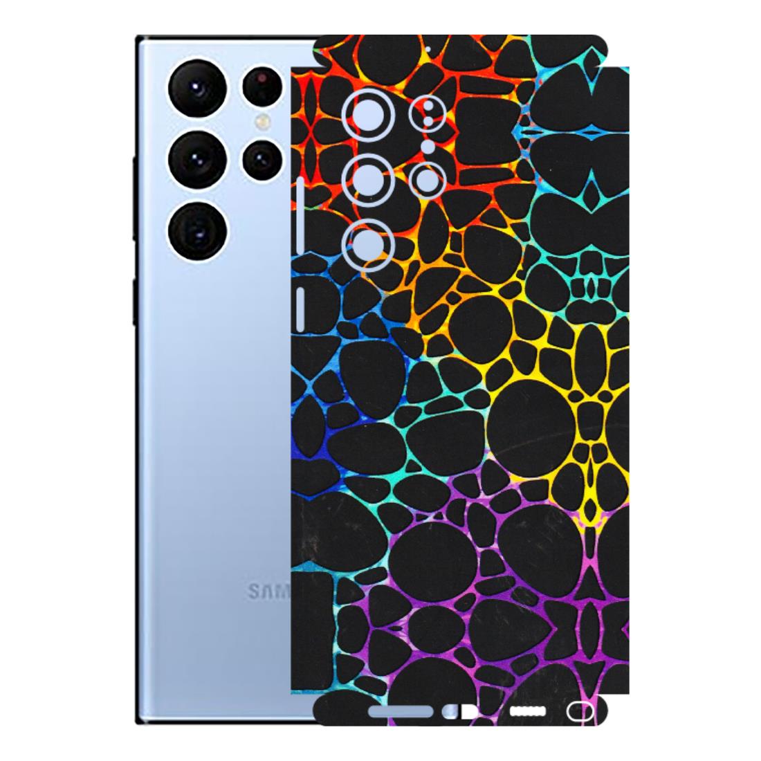 Samsung A/S Series Phone Skins (All Models) - Abstract Art MultiColour - 3D Embossed Finish (L-133) Samsung Galaxy S22 Ultra