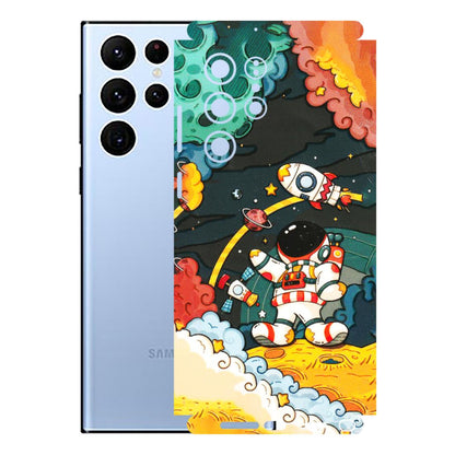 Samsung A/S Series Phone Skins (All Models) - Astronauts & Spaceship - 3D Embossed Finish (L-145) Samsung Galaxy S22 Ultra