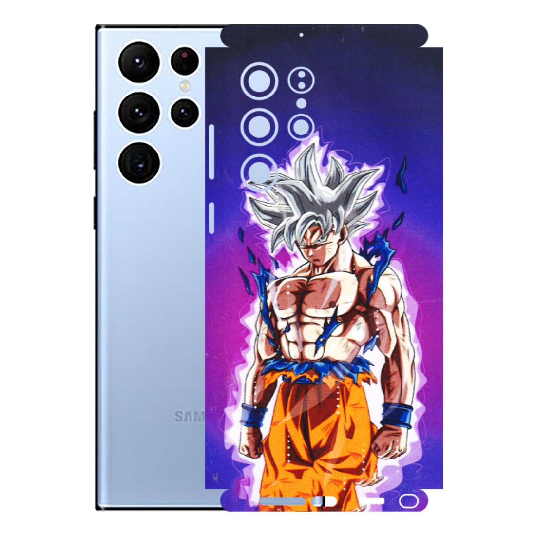 Samsung A/S Series Phone Skins (All Models) - Goku Purple Anime - 3D Embossed Finish (L-147) Samsung Galaxy S22 Ultra