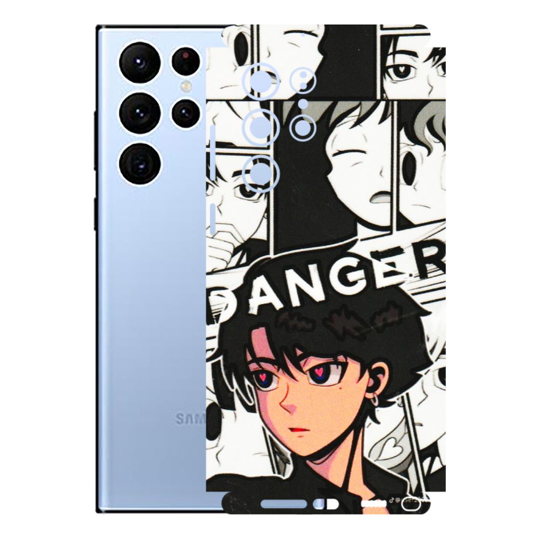 Samsung A/S Series Phone Skins (All Models) - Danger Anime - 3D Embossed Finish (L-155) Samsung Galaxy S22 Ultra