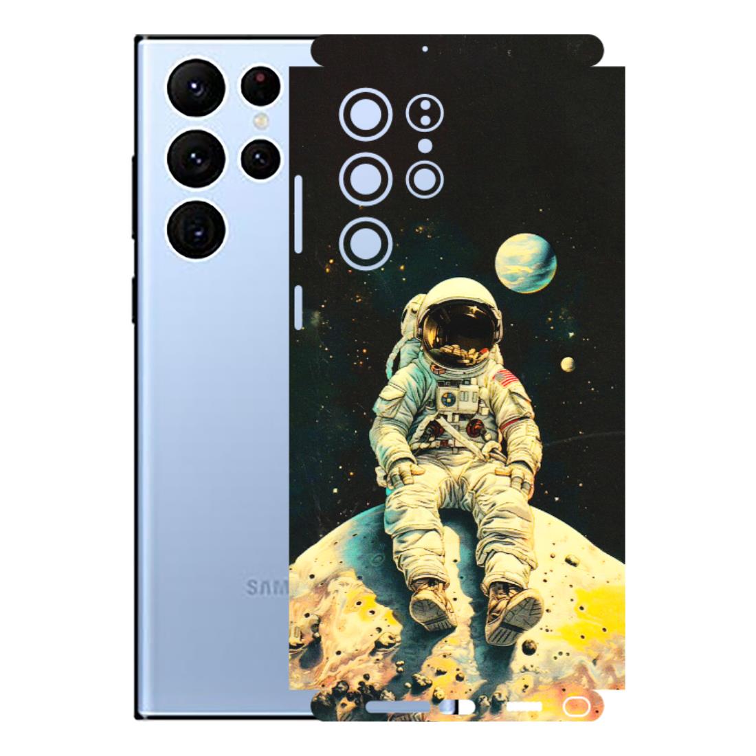 Samsung A/S Series Phone Skins (All Models) - Astronaut in Space - 3D Embossed Finish (L-16) Samsung Galaxy S22 Ultra