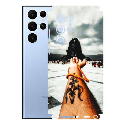 Samsung A/S Series Phone Skins (All Models) - Jai Adiyogi Mahakaal - 3D Embossed Finish (L-164) Samsung Galaxy S22 Ultra
