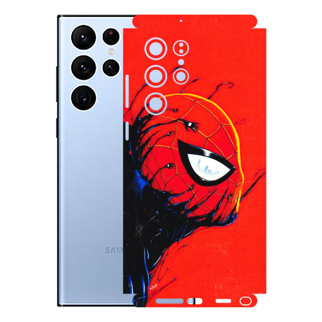 Samsung A/S Series Phone Skins (All Models) - Spiderman Face Venom - 3D Embossed Finish (L-165) Samsung Galaxy S22 Ultra