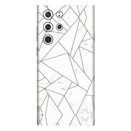 Samsung A/S Series Phone Skins (All Models) - Luxury White Marble Effect - 3D Embossed Finish (L-168) Samsung Galaxy S22 Ultra
