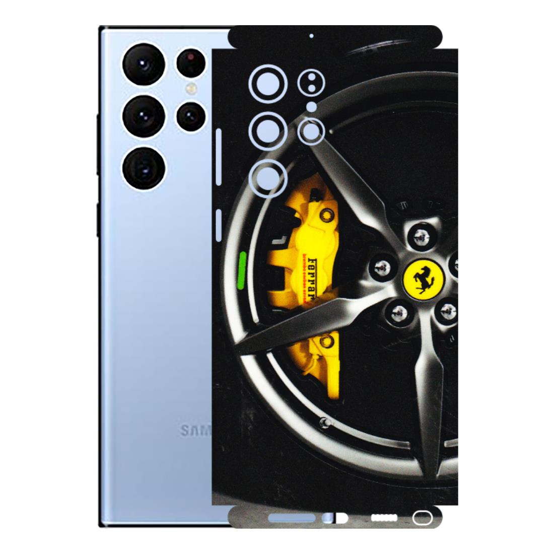 Samsung A/S Series Phone Skins (All Models) - Ferrari Wheel Alloy - 3D Embossed Finish (L-173) Samsung Galaxy S22 Ultra