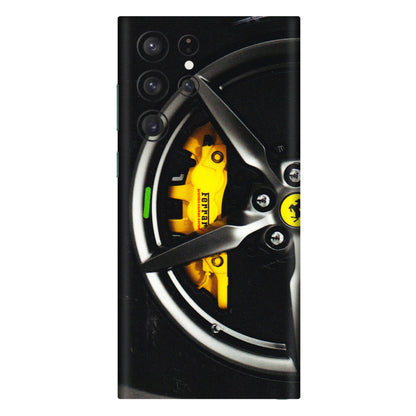 Samsung A/S Series Phone Skins (All Models) - Ferrari Wheel Alloy - 3D Embossed Finish (L-173) Samsung Galaxy S22 Ultra