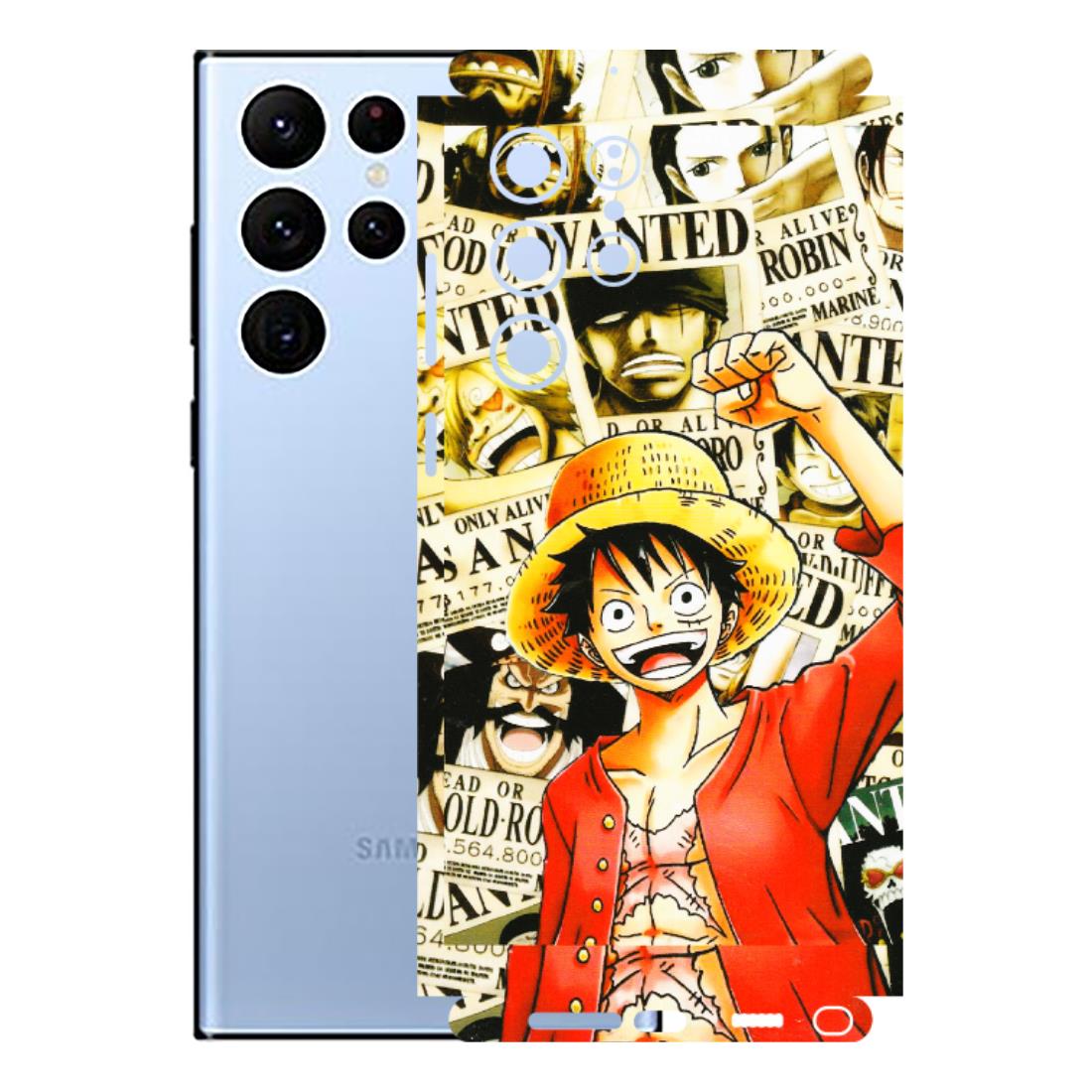 Samsung A/S Series Phone Skins (All Models) - Luffy Anime - 3D Embossed Finish (L-177) Samsung Galaxy S22 Ultra