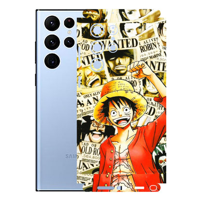 Samsung A/S Series Phone Skins (All Models) - Luffy Anime - 3D Embossed Finish (L-177) Samsung Galaxy S22 Ultra