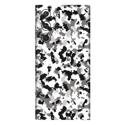 Samsung A/S Series Phone Skins (All Models) - White Black Camouflage - 3D Embossed Finish (L-18) Samsung Galaxy S22 Ultra