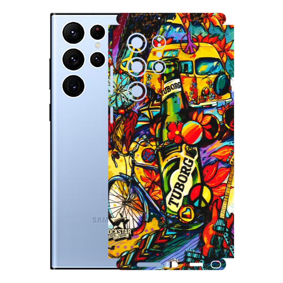 Samsung A/S Series Phone Skins (All Models) - Cool Beer Bottle - 3D Embossed Finish (L-193) Samsung Galaxy S22 Ultra