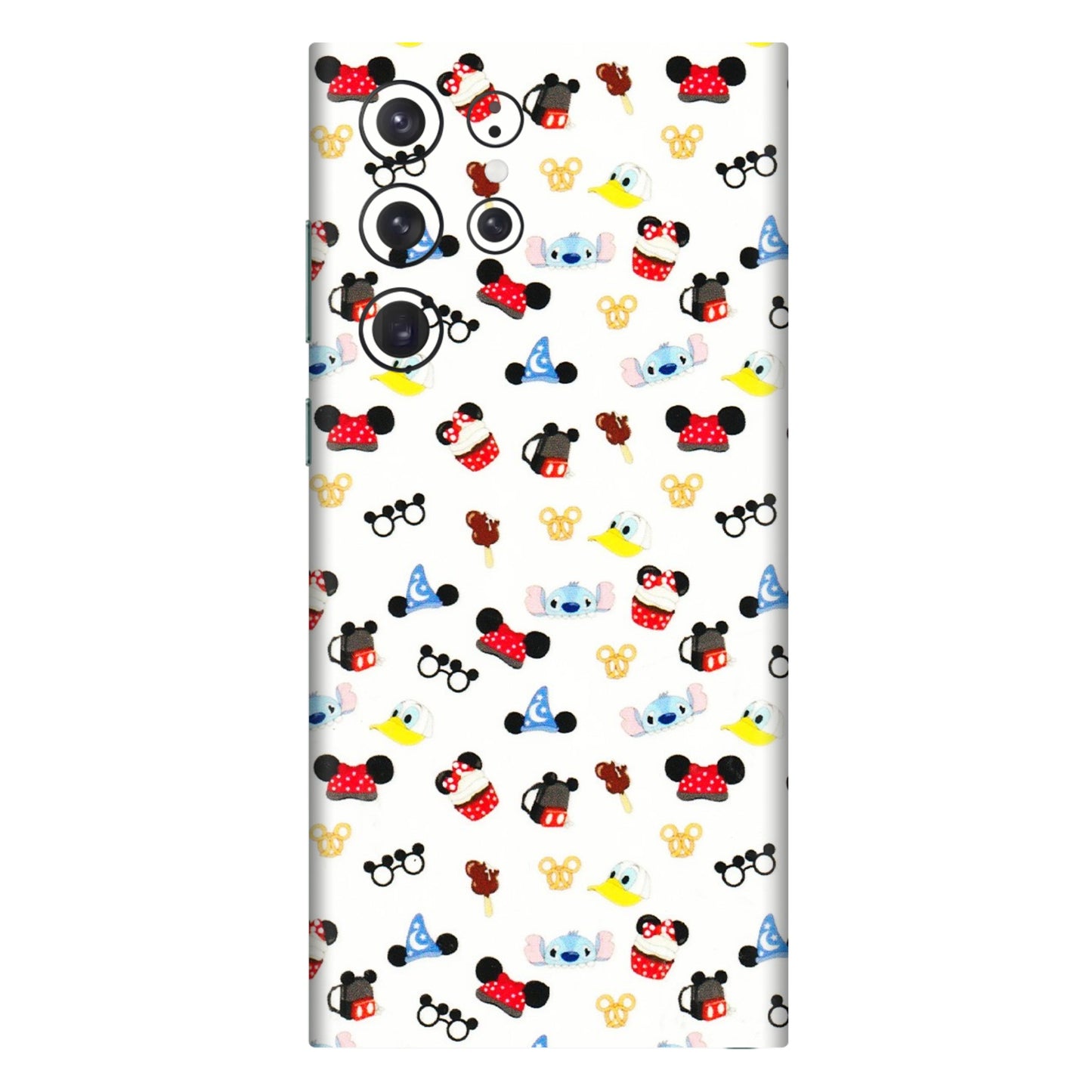 Samsung A/S Series Phone Skins (All Models) - Minnie Mouse & Donald Doodles s - 3D Embossed Finish (L-194) Samsung Galaxy S22 Ultra