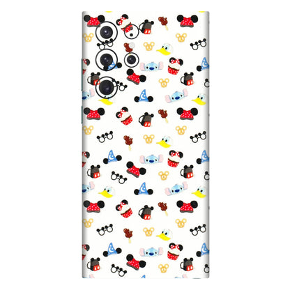 Samsung A/S Series Phone Skins (All Models) - Minnie Mouse & Donald Doodles s - 3D Embossed Finish (L-194) Samsung Galaxy S22 Ultra