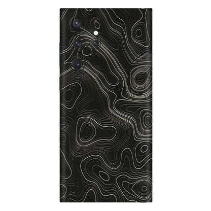 Samsung A/S Series Phone Skins (All Models) - Black Swirl - 3D Embossed Finish (L-196) Samsung Galaxy S22 Ultra