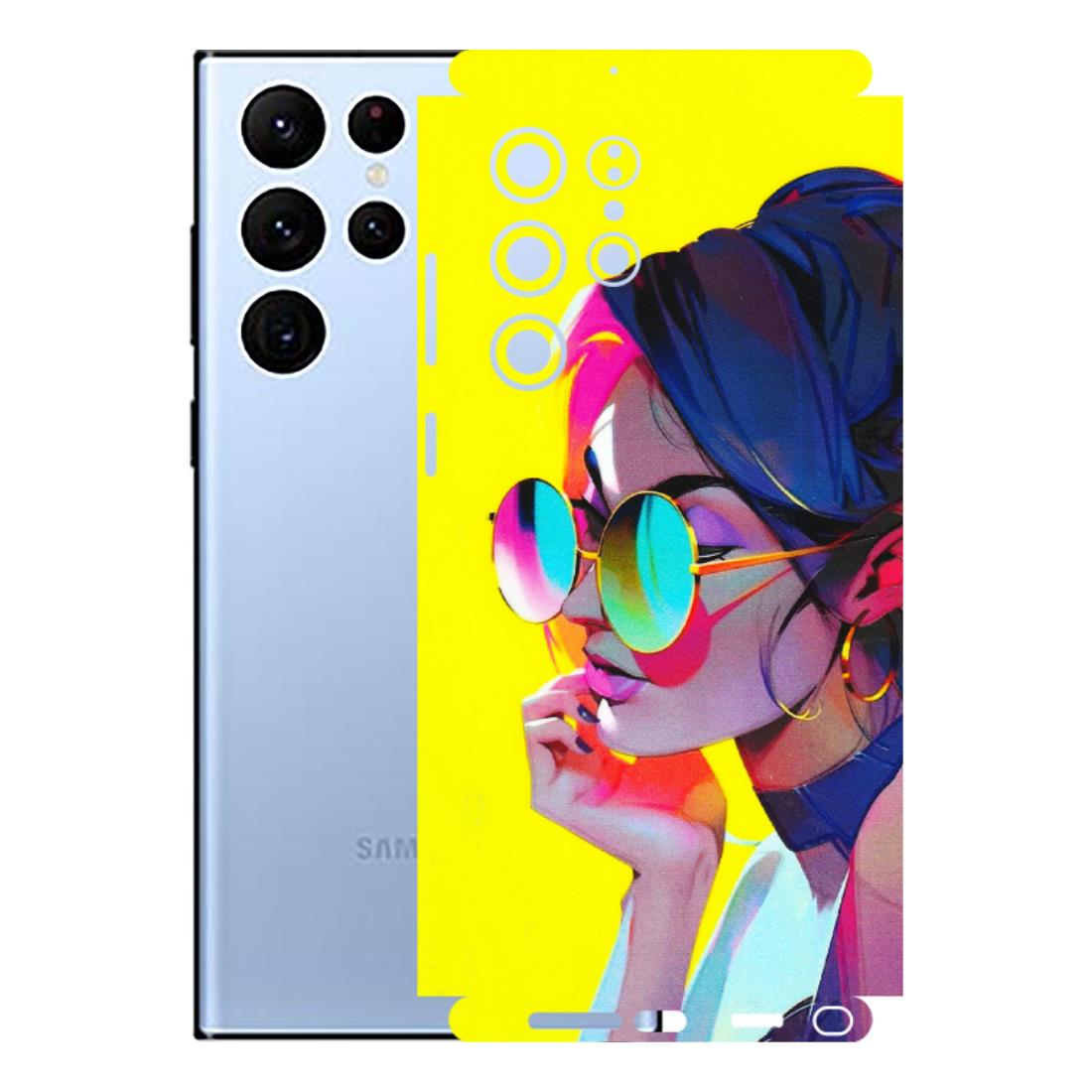 Samsung A/S Series Phone Skins (All Models) - Bold Stylish Girl - 3D Embossed Finish (L-222) Samsung Galaxy S22 Ultra