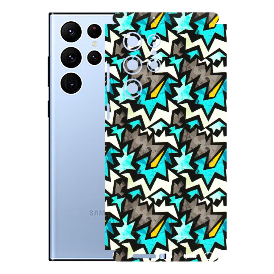 Samsung A/S Series Phone Skins (All Models) - Funky Zig Zag - 3D Embossed Finish (L-223) Samsung Galaxy S22 Ultra