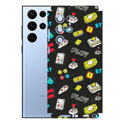 Samsung A/S Series Phone Skins (All Models) - Gaming Doodles - 3D Embossed Finish (L-224) Samsung Galaxy S22 Ultra