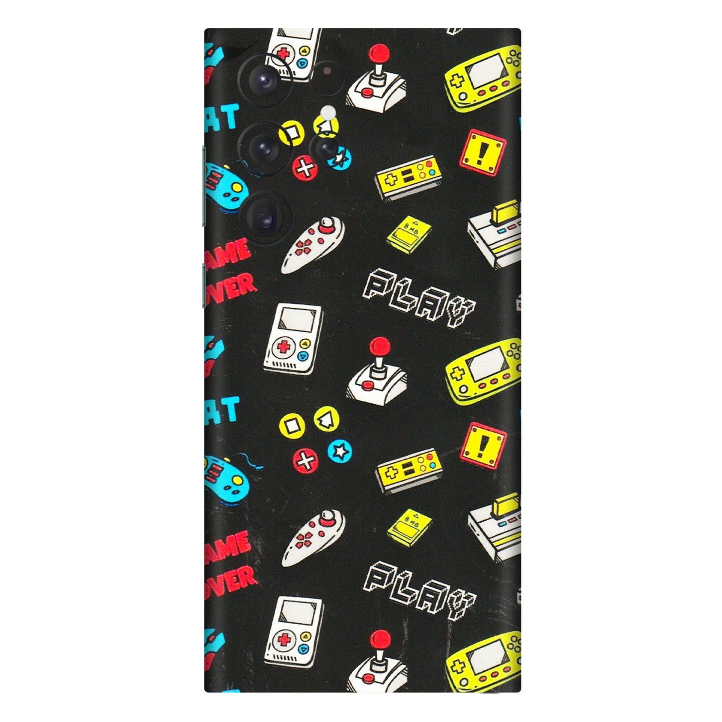 Samsung A/S Series Phone Skins (All Models) - Gaming Doodles - 3D Embossed Finish (L-224) Samsung Galaxy S22 Ultra