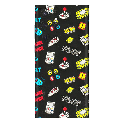 Samsung A/S Series Phone Skins (All Models) - Gaming Doodles - 3D Embossed Finish (L-224) Samsung Galaxy S22 Ultra