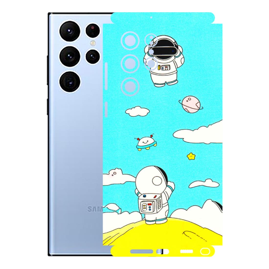 Samsung A/S Series Phone Skins (All Models) - Blue Skies Astro Float - 3D Embossed Finish (L-230) Samsung Galaxy S22 Ultra