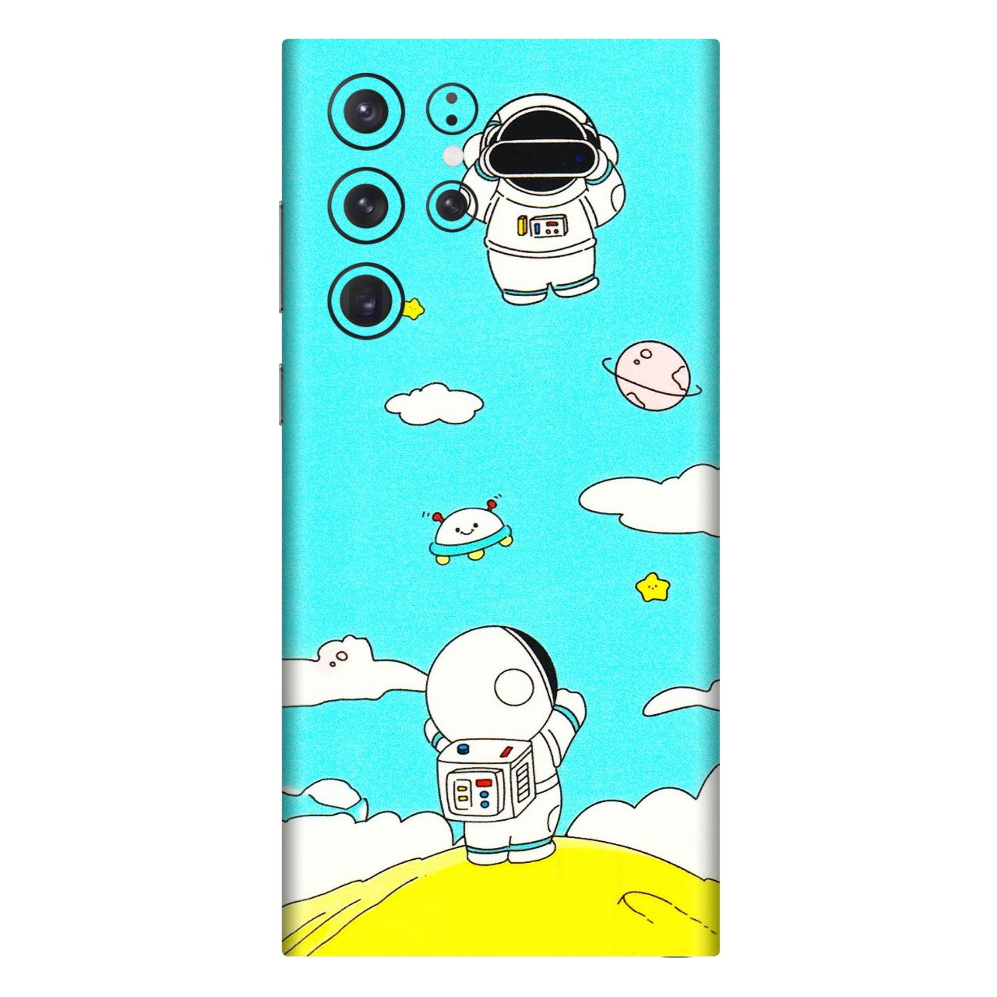Samsung A/S Series Phone Skins (All Models) - Blue Skies Astro Float - 3D Embossed Finish (L-230) Samsung Galaxy S22 Ultra