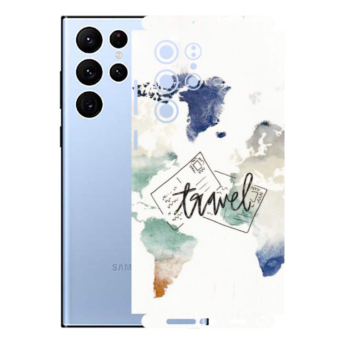 Samsung A/S Series Phone Skins (All Models) - Travel The World - 3D Embossed Finish (L-232) Samsung Galaxy S22 Ultra