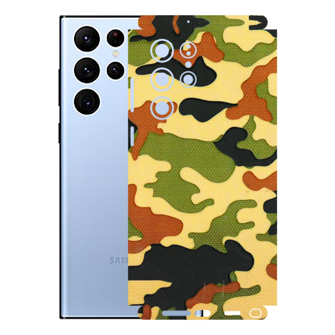 Samsung A/S Series Phone Skins (All Models) - Indian Military - 3D Embossed Finish (L-234) Samsung Galaxy S22 Ultra