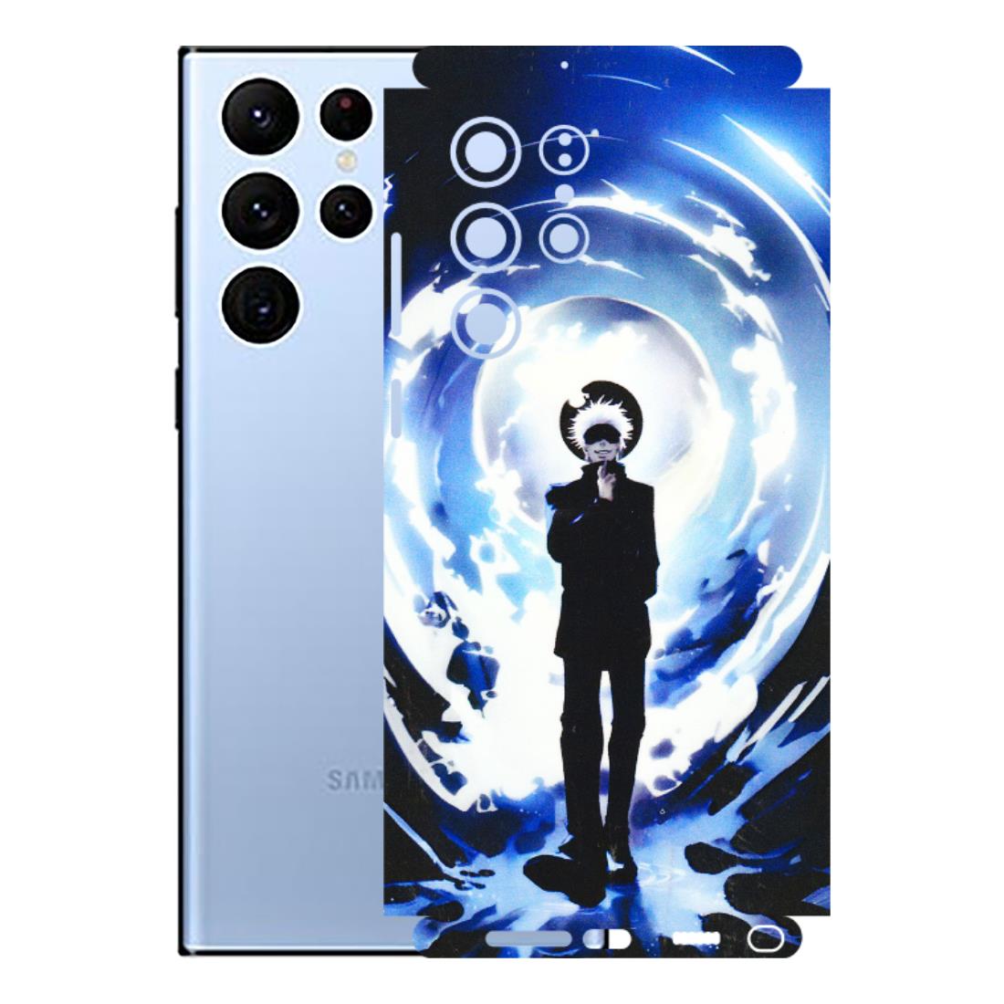 Samsung A/S Series Phone Skins (All Models) - Satoru Gojo Dark Blue - 3D Embossed Finish (L-235) Samsung Galaxy S22 Ultra