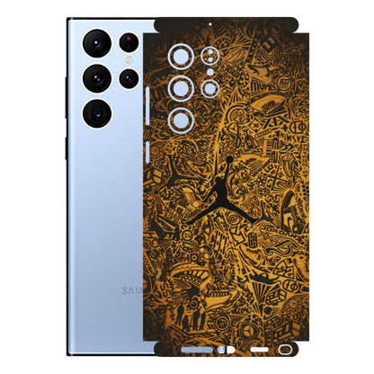 Samsung A/S Series Phone Skins (All Models) - Premium Gold Basketball Player - 3D Embossed Finish (L-236) Samsung Galaxy S22 Ultra
