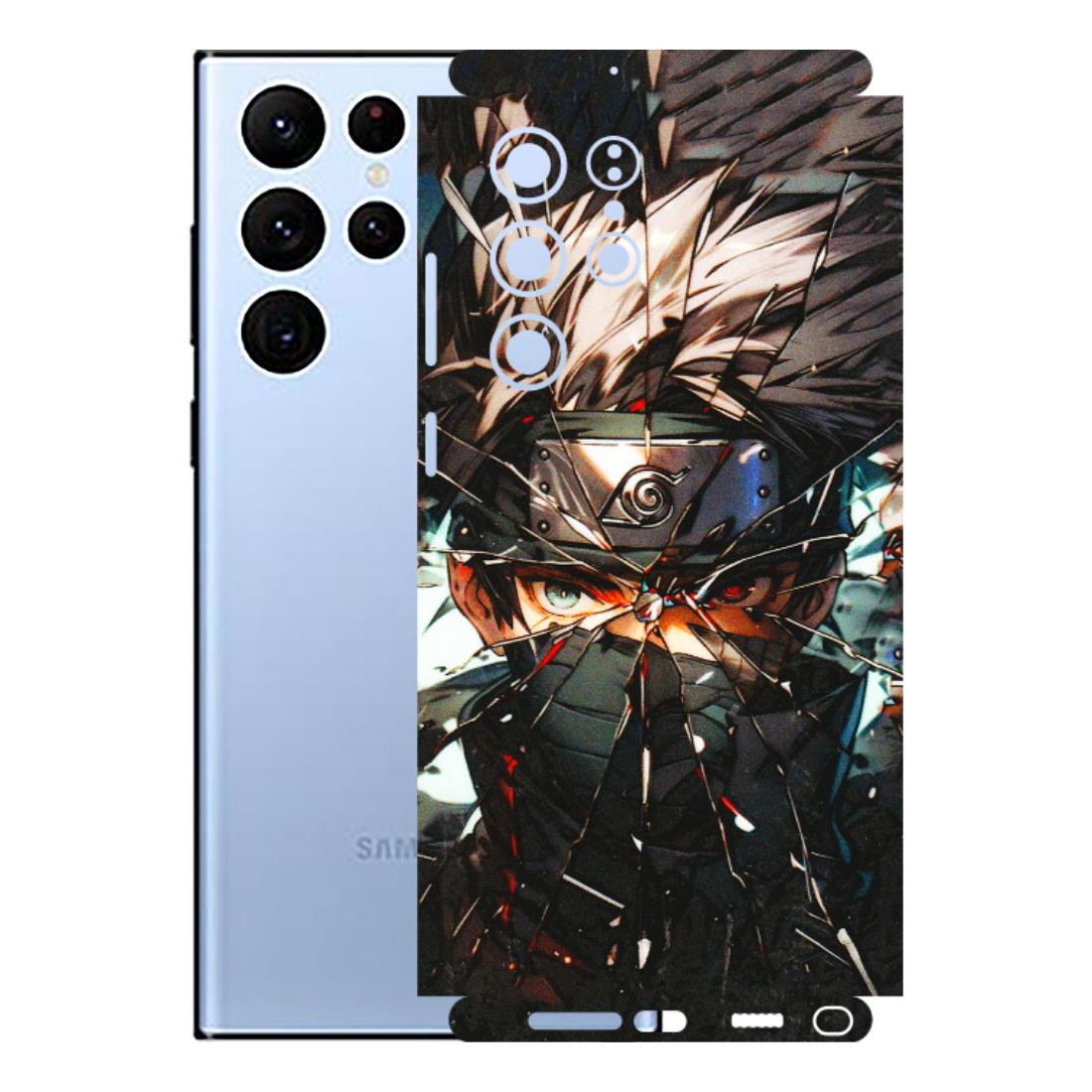 Samsung A/S Series Phone Skins (All Models) - Kakashi Shattered Glass Effect - 3D Embossed Finish (L-237) Samsung Galaxy S22 Ultra