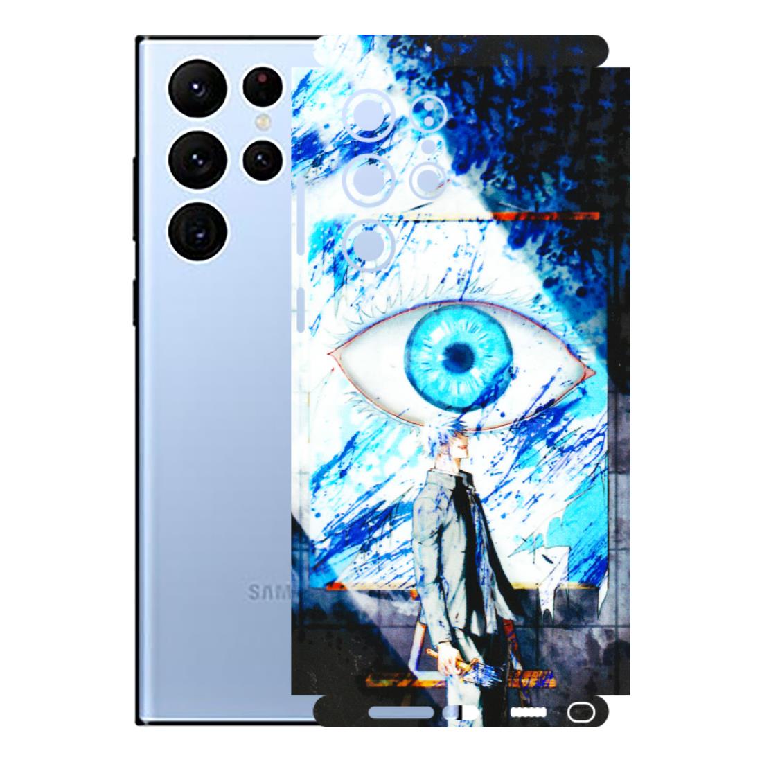 Samsung A/S Series Phone Skins (All Models) - Gojo Satoru evil eye - 3D Embossed Finish (L-239) Samsung Galaxy S22 Ultra