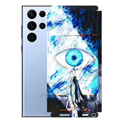 Samsung A/S Series Phone Skins (All Models) - Gojo Satoru evil eye - 3D Embossed Finish (L-239) Samsung Galaxy S22 Ultra