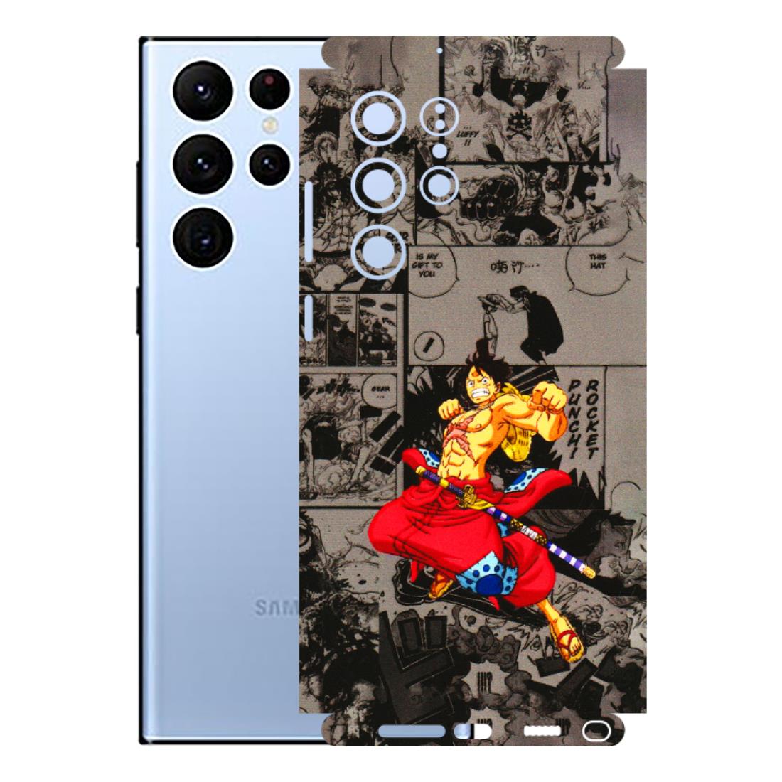 Samsung A/S Series Phone Skins (All Models) - One Piece Rocket Punch Manga - 3D Embossed Finish (L-25) Samsung Galaxy S22 Ultra