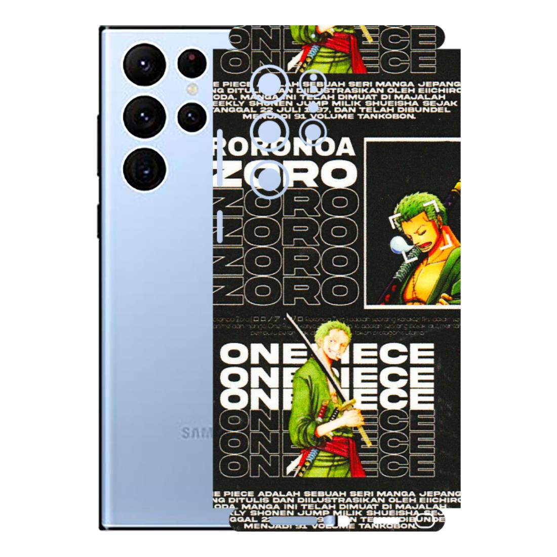 Samsung A/S Series Phone Skins (All Models) - One Piece Zoro - 3D Embossed Finish (L-250) Samsung Galaxy S22 Ultra