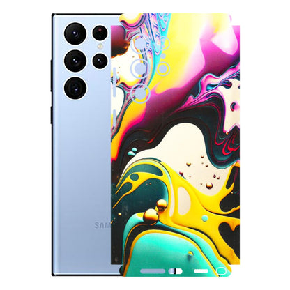 Samsung A/S Series Phone Skins (All Models) - Multicolor Abstract pattern - 3D Embossed Finish (L-254) Samsung Galaxy S22 Ultra