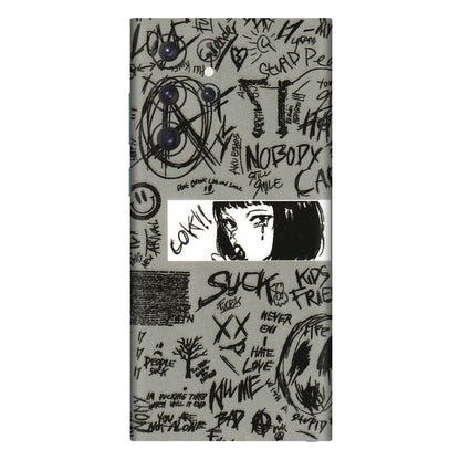 Samsung A/S Series Phone Skins (All Models) - Never Have Love Anime - 3D Embossed Finish (L-260) Samsung Galaxy S22 Ultra