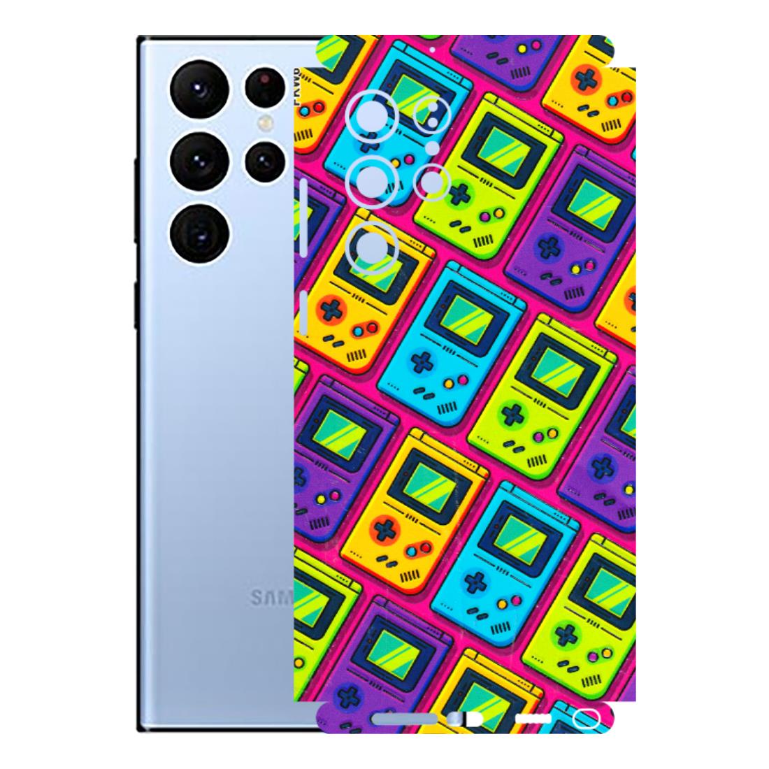 Samsung A/S Series Phone Skins (All Models) - Gameboy Colourful - 3D Embossed Finish (L-266) Samsung Galaxy S22 Ultra