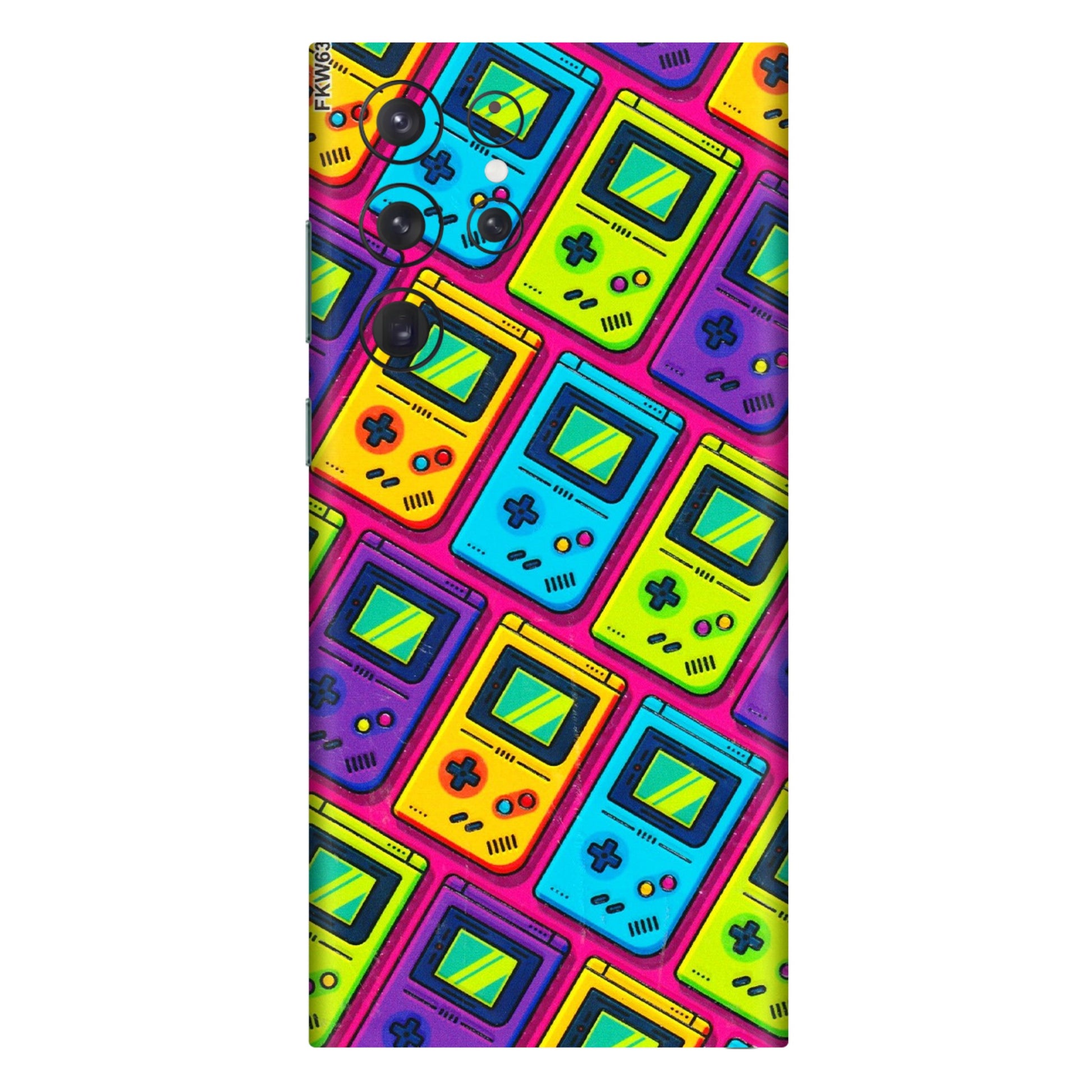 Samsung A/S Series Phone Skins (All Models) - Gameboy Colourful - 3D Embossed Finish (L-266) Samsung Galaxy S22 Ultra