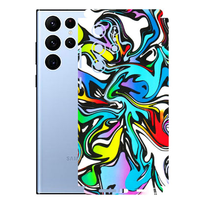 Samsung A/S Series Phone Skins (All Models) - Abstract Colour Paints - 3D Embossed Finish (L-271) Samsung Galaxy S22 Ultra