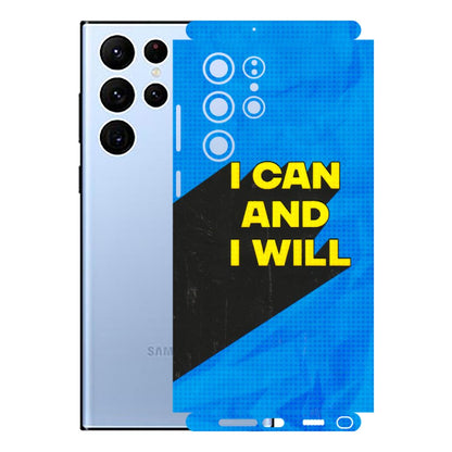 Samsung A/S Series Phone Skins (All Models) - I Can And I Will - 3D Embossed Finish (L-281) Samsung Galaxy S22 Ultra