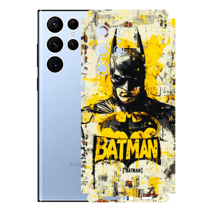 Samsung A/S Series Phone Skins (All Models) - Batman Yellow BT - 3D Embossed Finish (L-304) Samsung Galaxy S22 Ultra