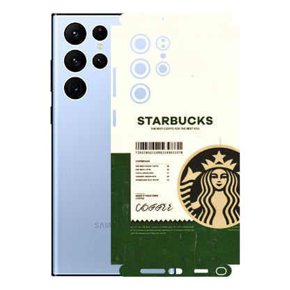 Samsung A/S Series Phone Skins (All Models) - Starbucks Barcode - 3D Embossed Finish (L-308) Samsung Galaxy S22 Ultra