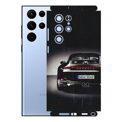 Samsung A/S Series Phone Skins (All Models) - New Black Porsche GT3 - 3D Embossed Finish (L-327) Samsung Galaxy S22 Ultra
