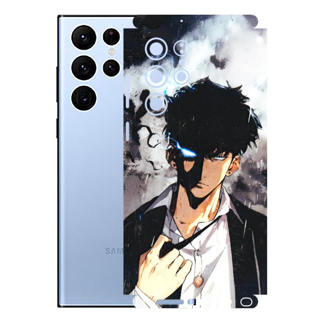 Samsung A/S Series Phone Skins (All Models) - Sung Jinwoo Manhwa Anime - 3D Embossed Finish (L-328) Samsung Galaxy S22 Ultra