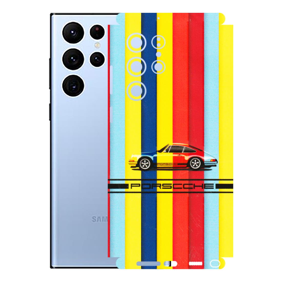 Samsung A/S Series Phone Skins (All Models) - Multicolour Porche - 3D Embossed Finish (L-39) Samsung Galaxy S22 Ultra