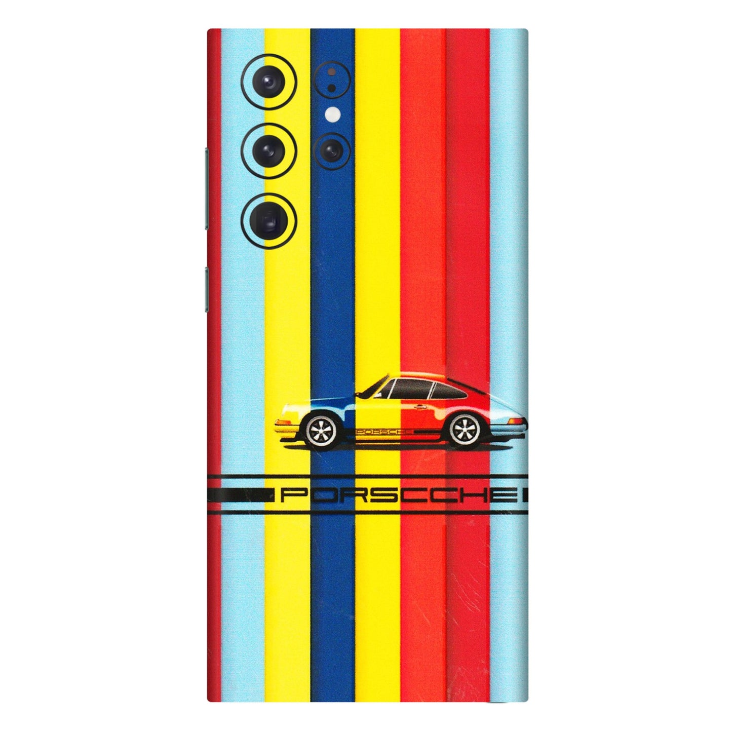 Samsung A/S Series Phone Skins (All Models) - Multicolour Porche - 3D Embossed Finish (L-39) Samsung Galaxy S22 Ultra