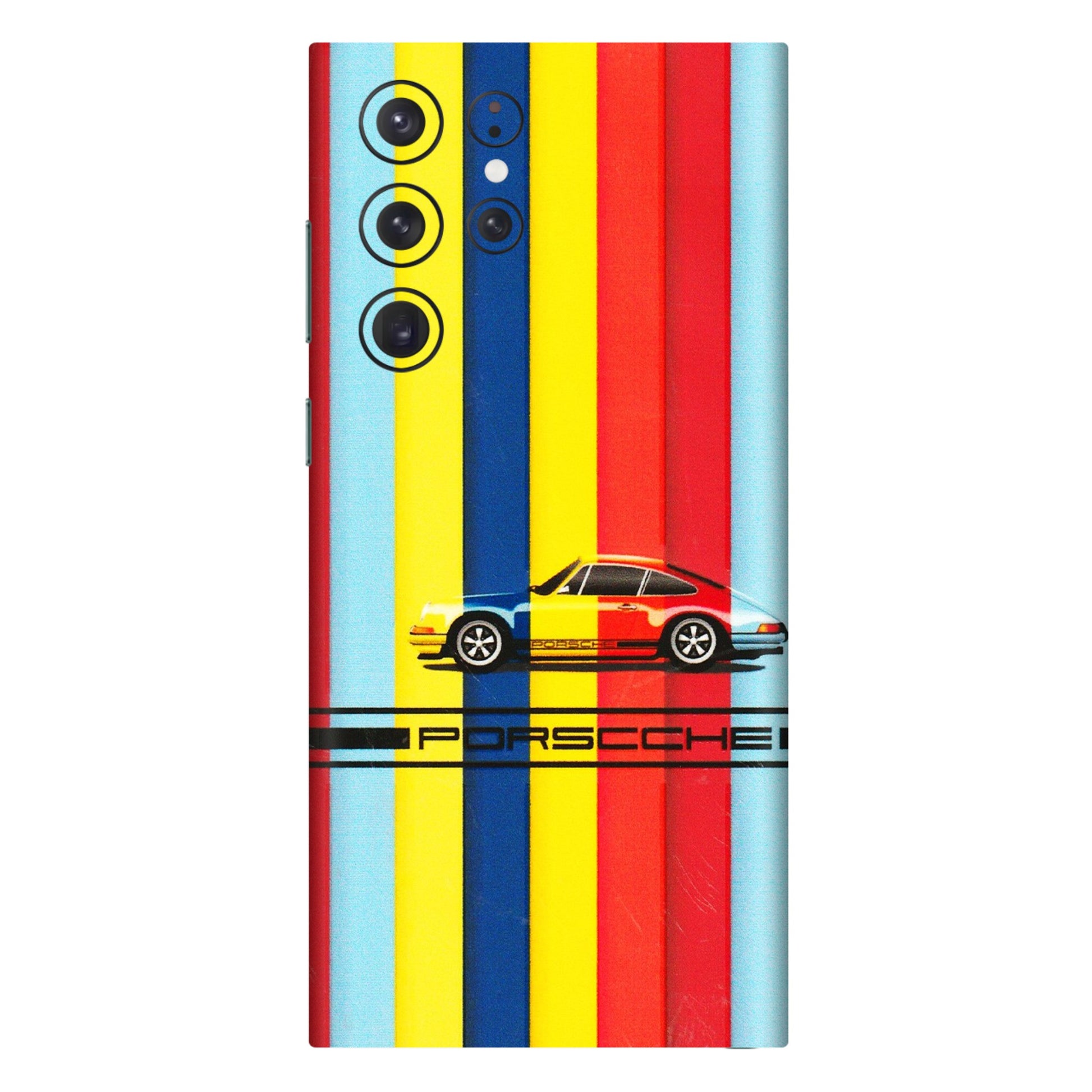 Samsung A/S Series Phone Skins (All Models) - Multicolour Porche - 3D Embossed Finish (L-39) Samsung Galaxy S22 Ultra