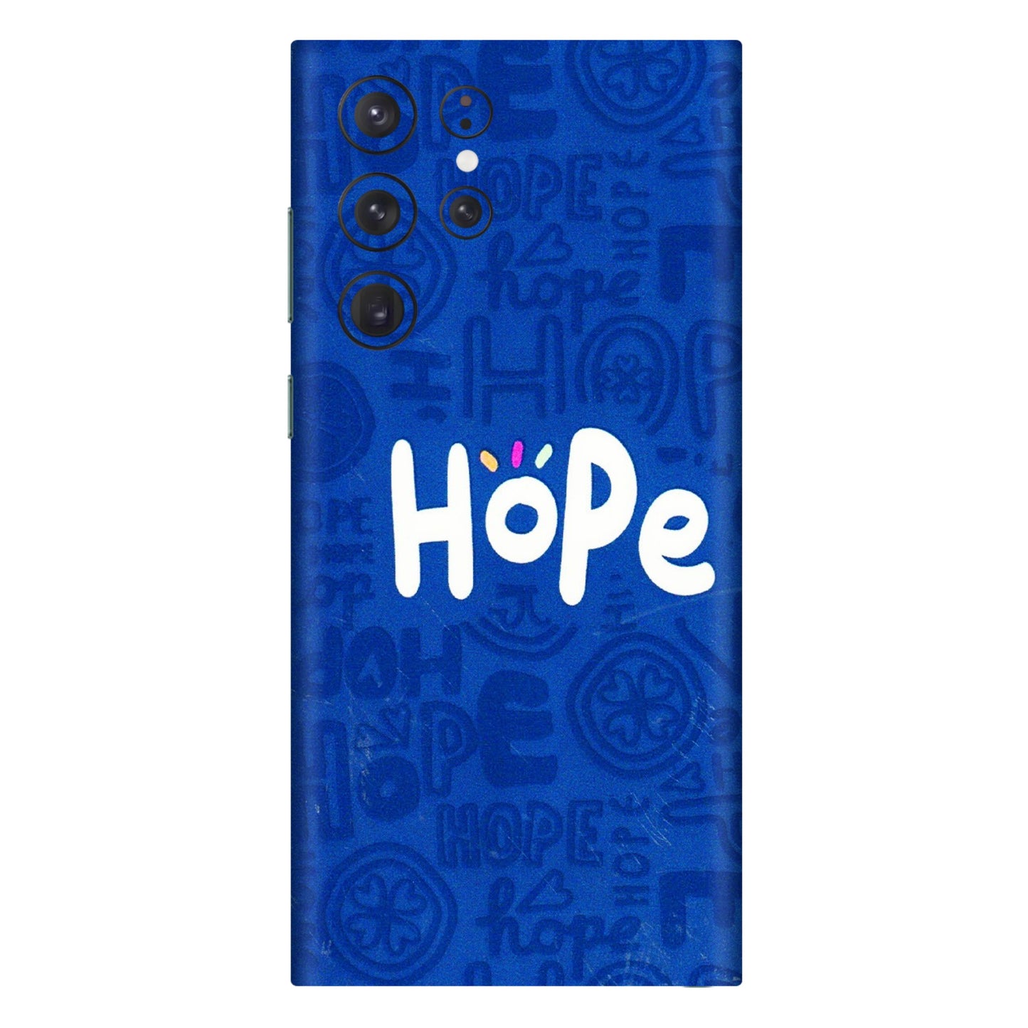 Samsung A/S Series Phone Skins (All Models) - Hope Doodles Blue - 3D Embossed Finish (L-43) Samsung Galaxy S22 Ultra