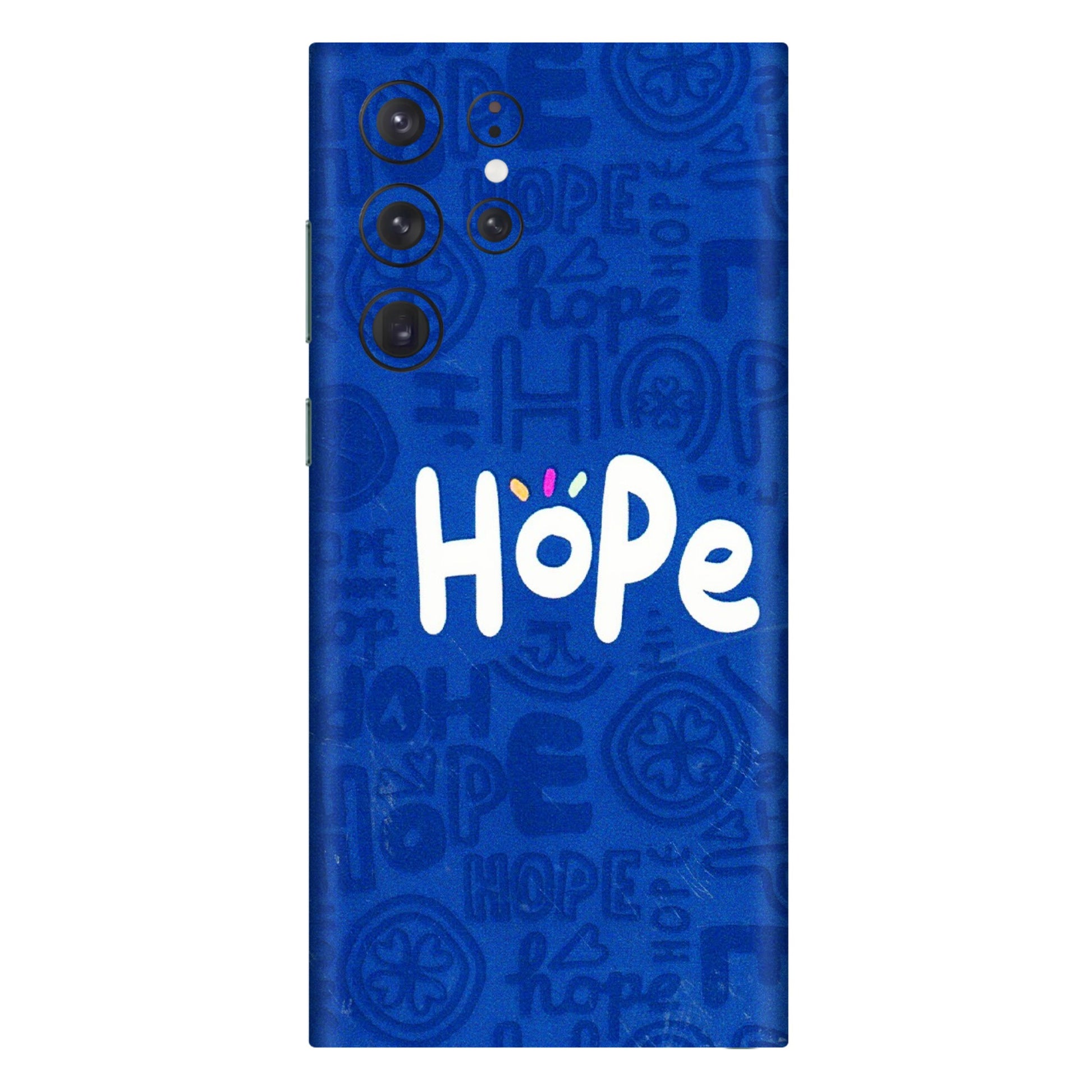 Samsung A/S Series Phone Skins (All Models) - Hope Doodles Blue - 3D Embossed Finish (L-43) Samsung Galaxy S22 Ultra