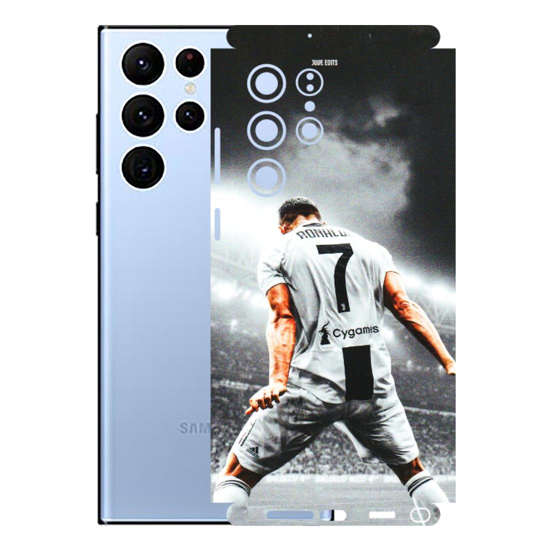 Samsung A/S Series Phone Skins (All Models) - Ronaldo CR7 Crazy - 3D Embossed Finish (L-44) Samsung Galaxy S22 Ultra